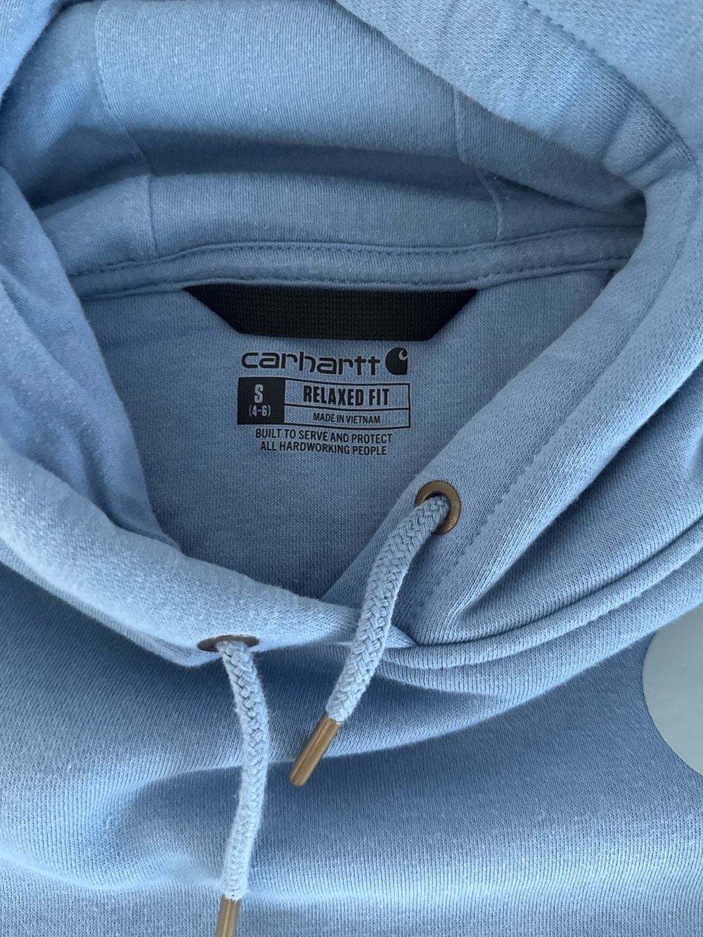 Carhartt Women’s Hooded Sweatshirt Hoodie | Size Small (4/6) | Light Blue